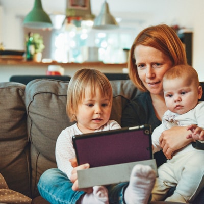 Mom and child reading
