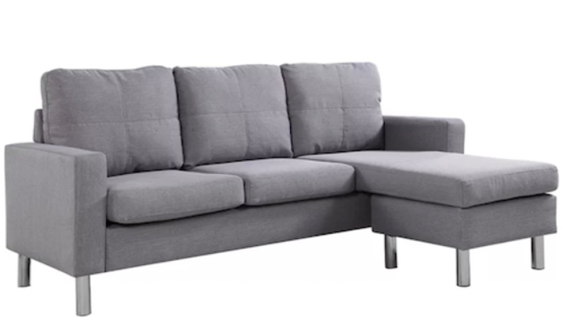    Ebern Designs Wide Reversible Sofa and Chaise with Ottoman