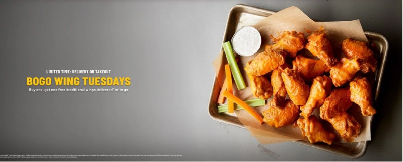 BOGO Wings on Buffalo Wild Wings Tuesday Deal