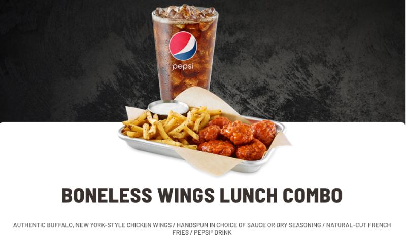 Buffalo Wild Wings Lunch Combo