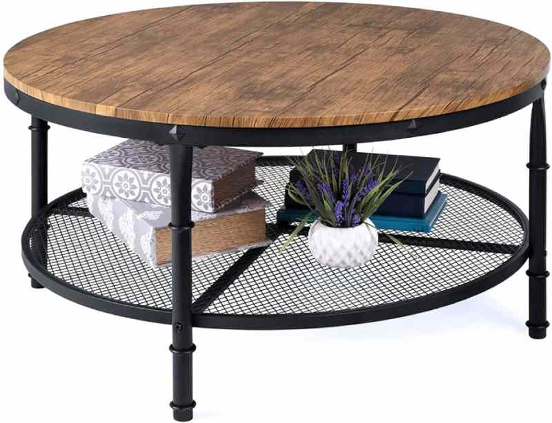 Round Industrial Coffee Table