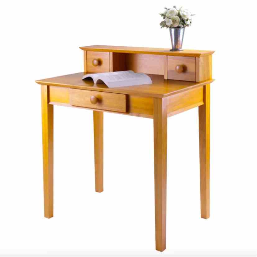 Winsome Studio Writing Desk With Hutch 
