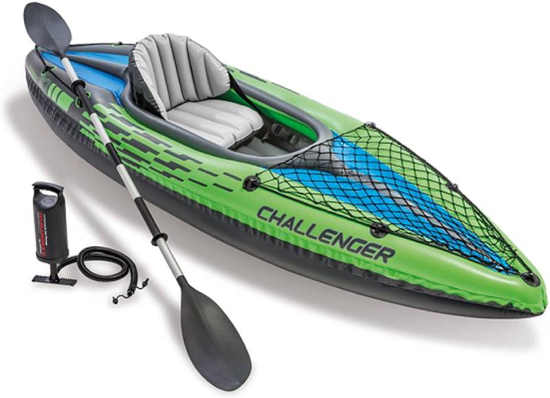 Intex Challenger K1 One-Person Inflatable Kayak with Inflatable Set