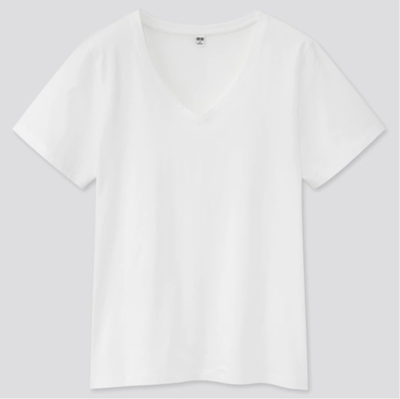 Uniqlo Supima Cotton V-Neck Short-Sleeve T-Shirt