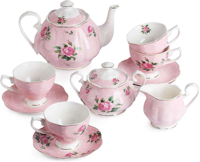 BTaT Pink Floral Tea Set