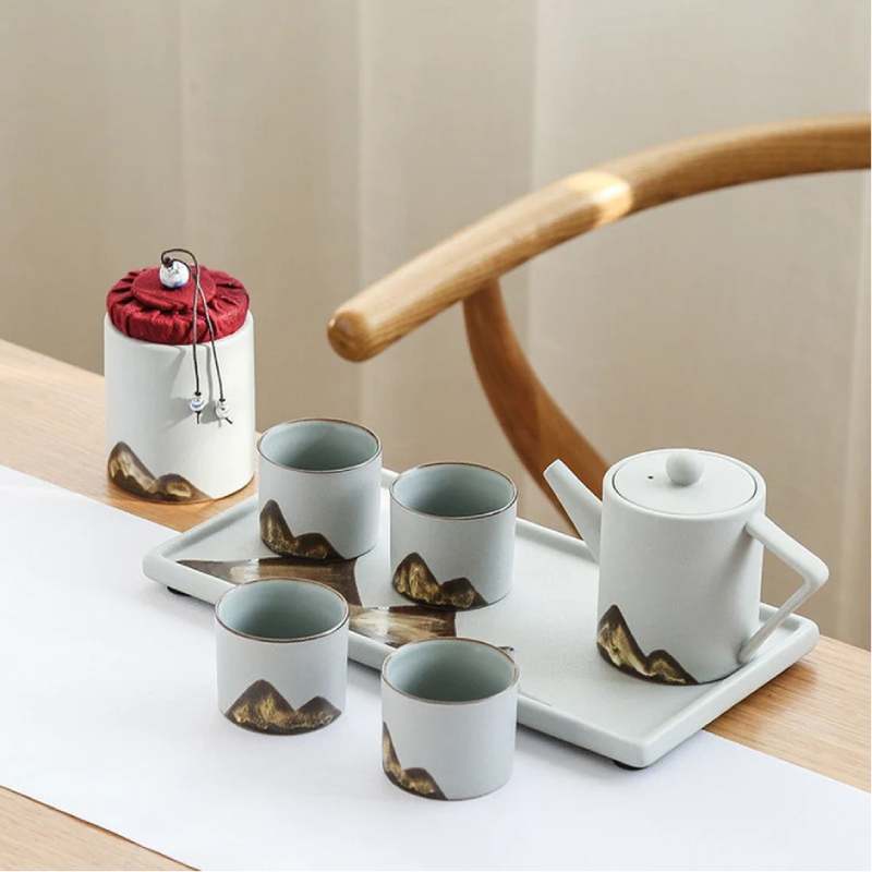 Distant Mountains Ceramic Tea Set